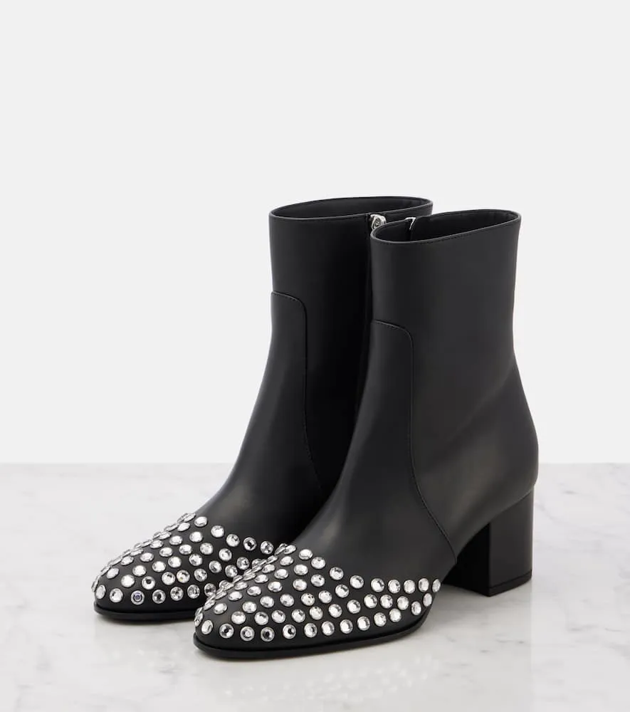 Alaia 60 embellished leather ankle boots
