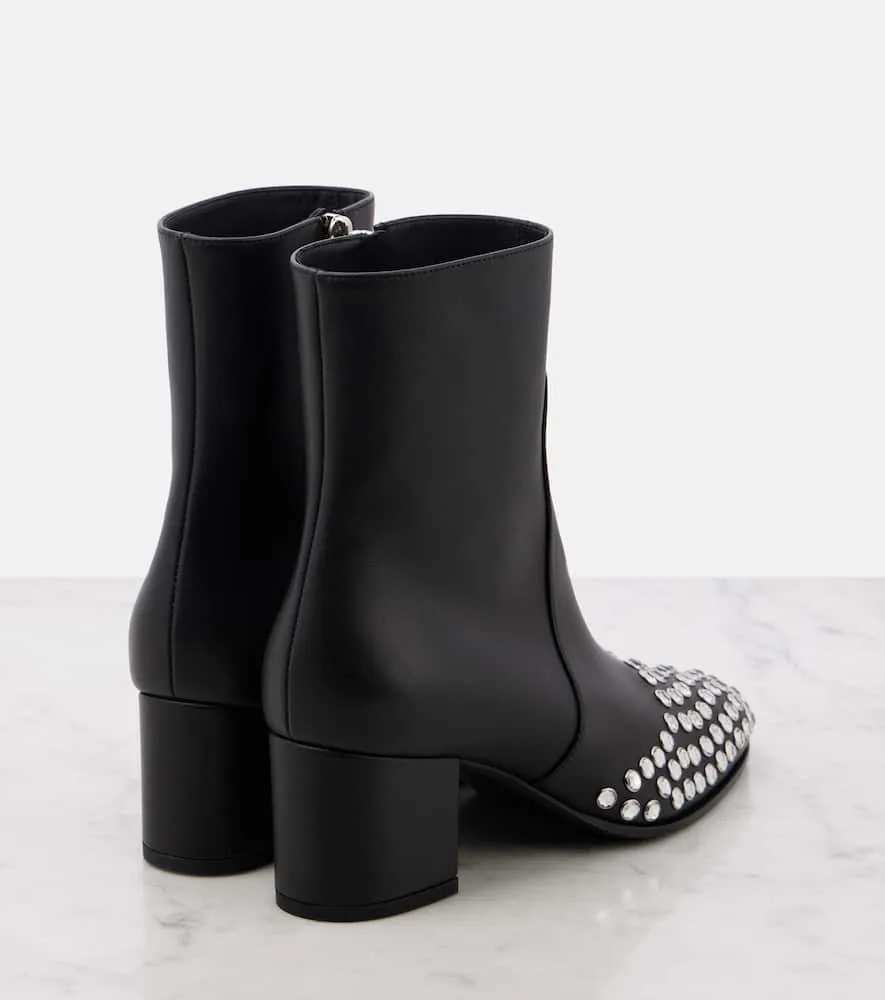 Alaia 60 embellished leather ankle boots