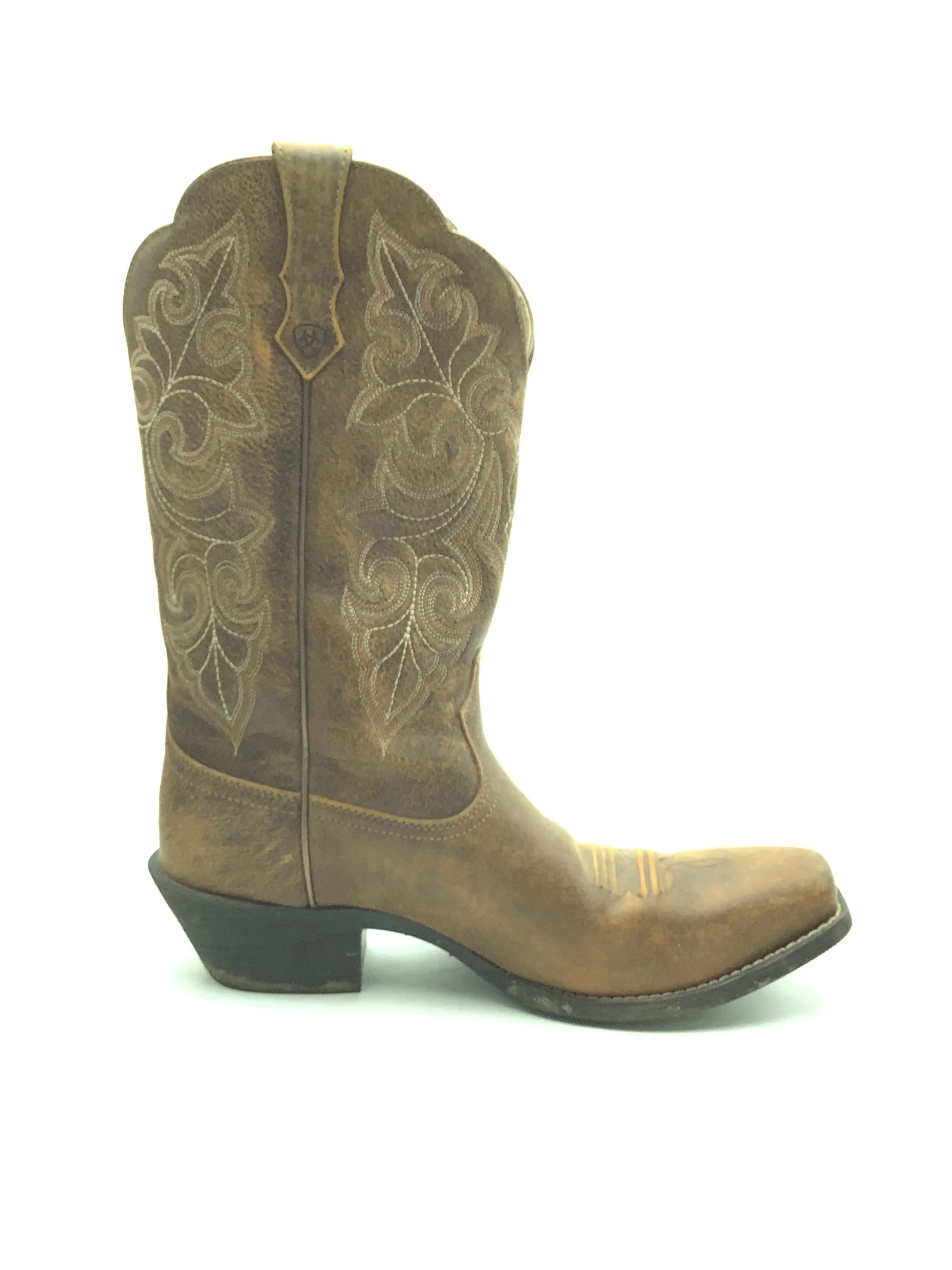 Ariat Women's Western Boot Leather Brown Size: 12