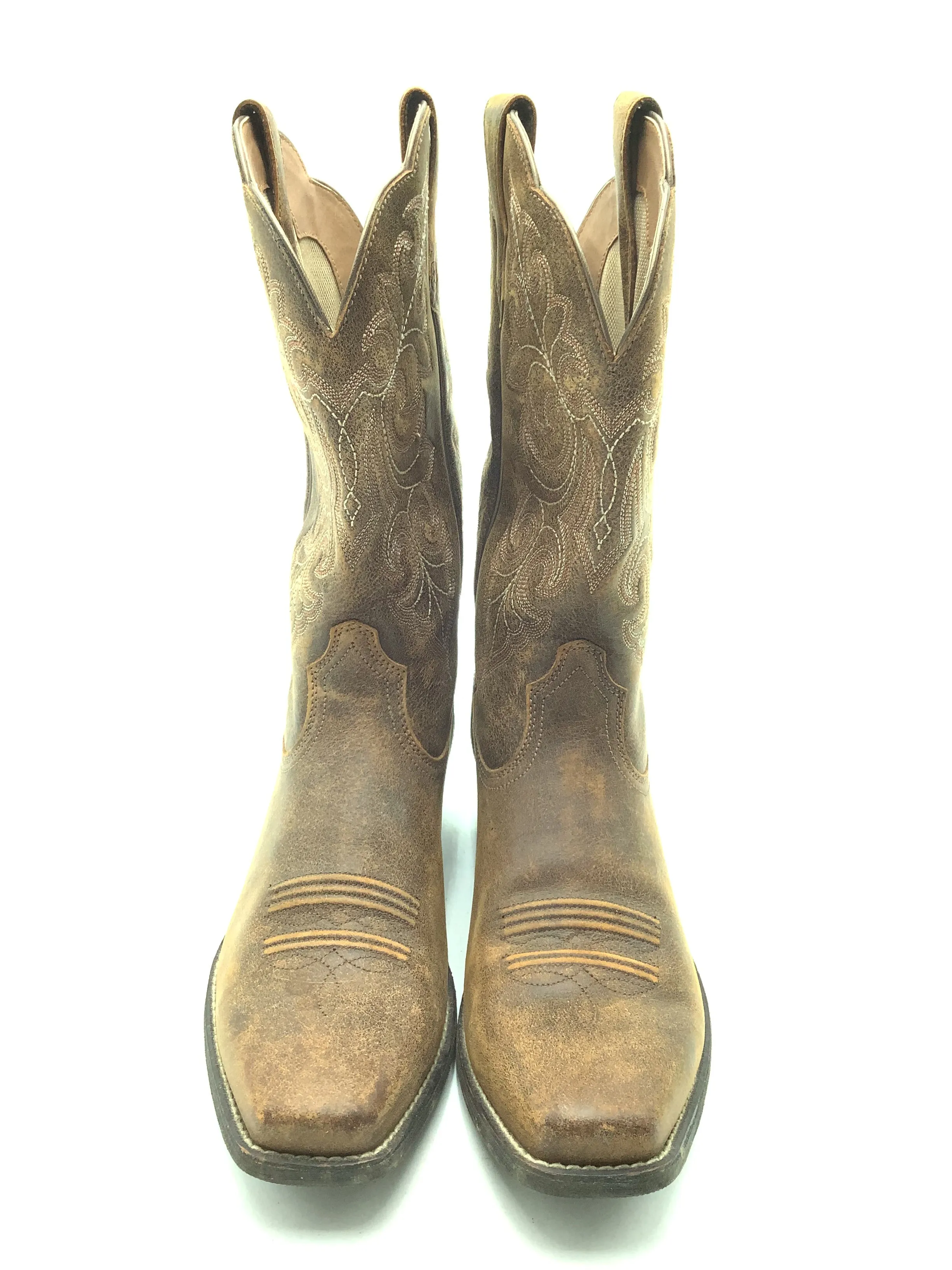 Ariat Women's Western Boot Leather Brown Size: 12