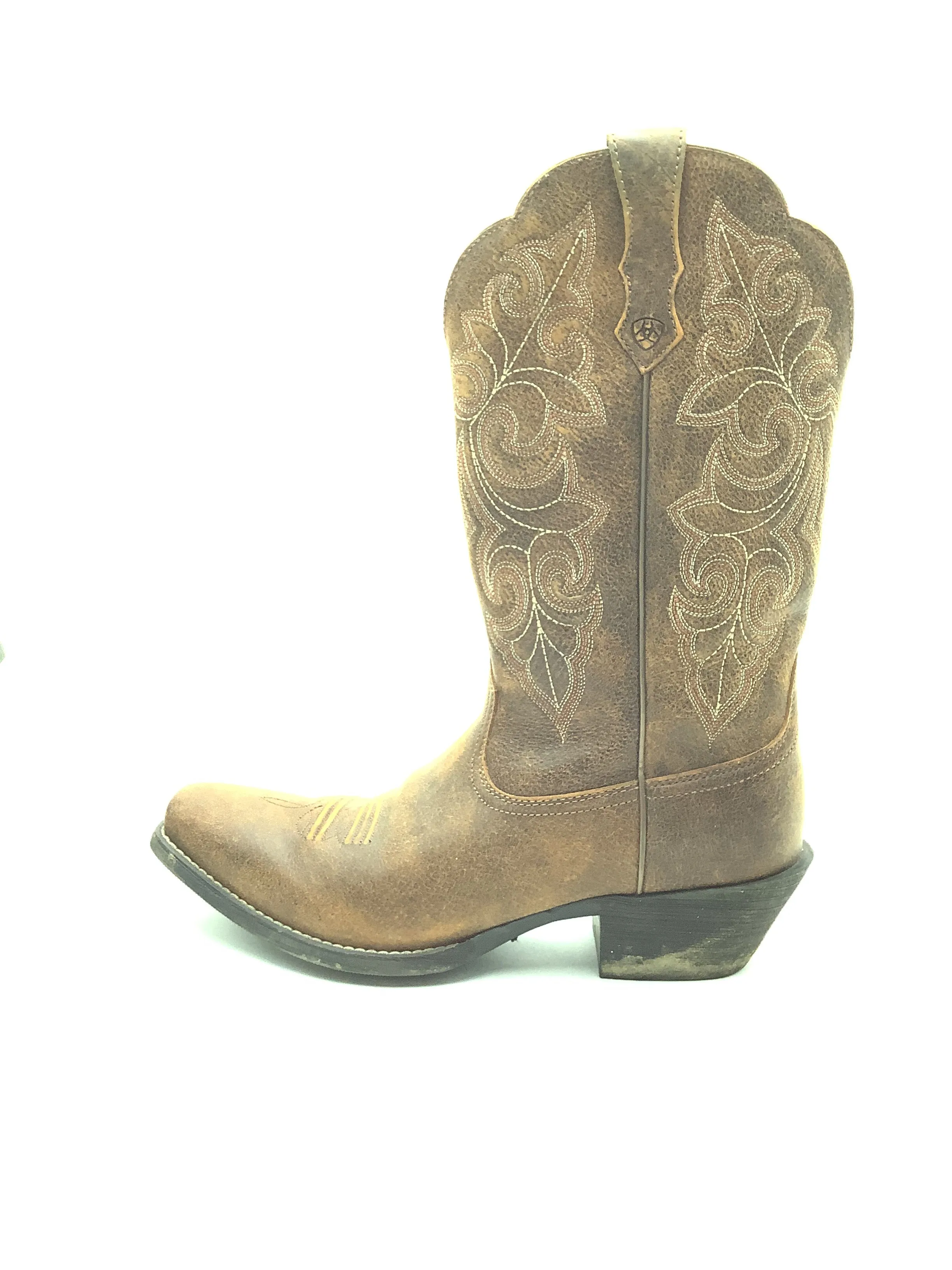 Ariat Women's Western Boot Leather Brown Size: 12