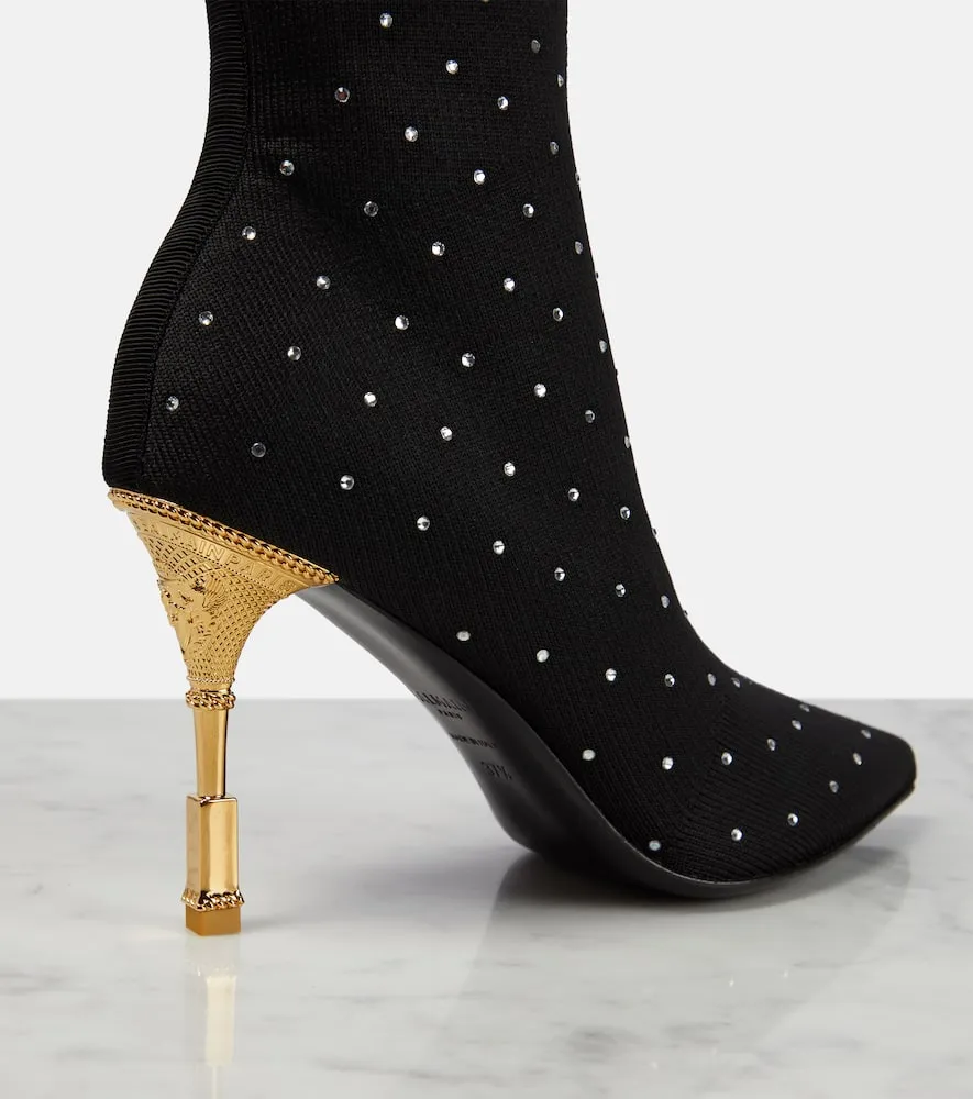 Balmain Moneta embellished ankle boots