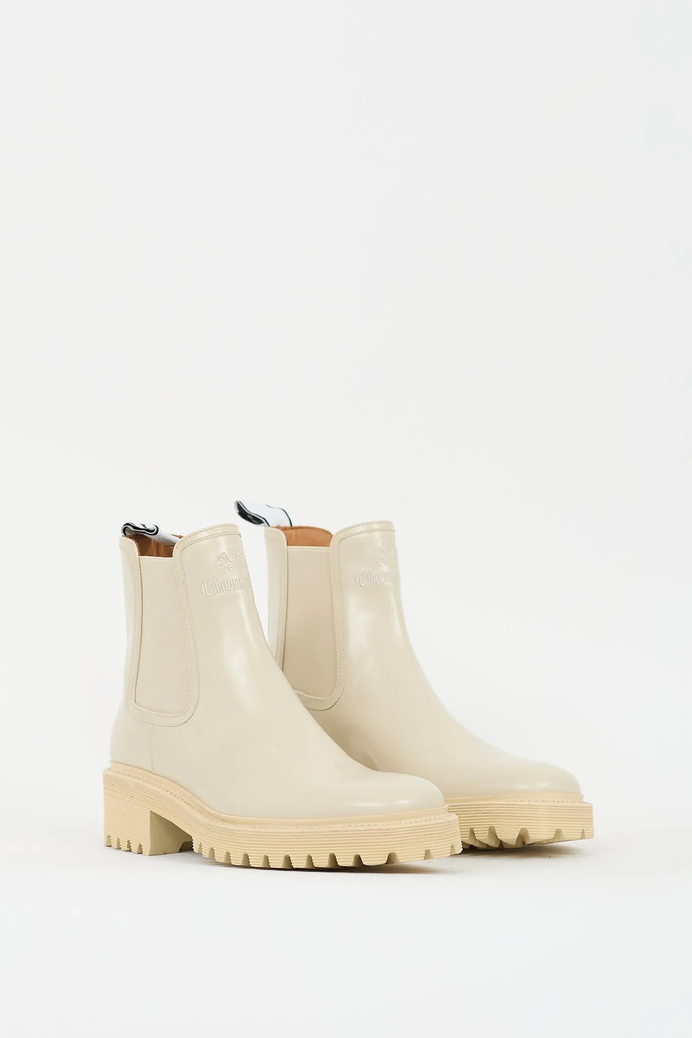 Beige Leather Gwen Ankle Boot