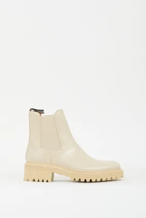 Beige Leather Gwen Ankle Boot