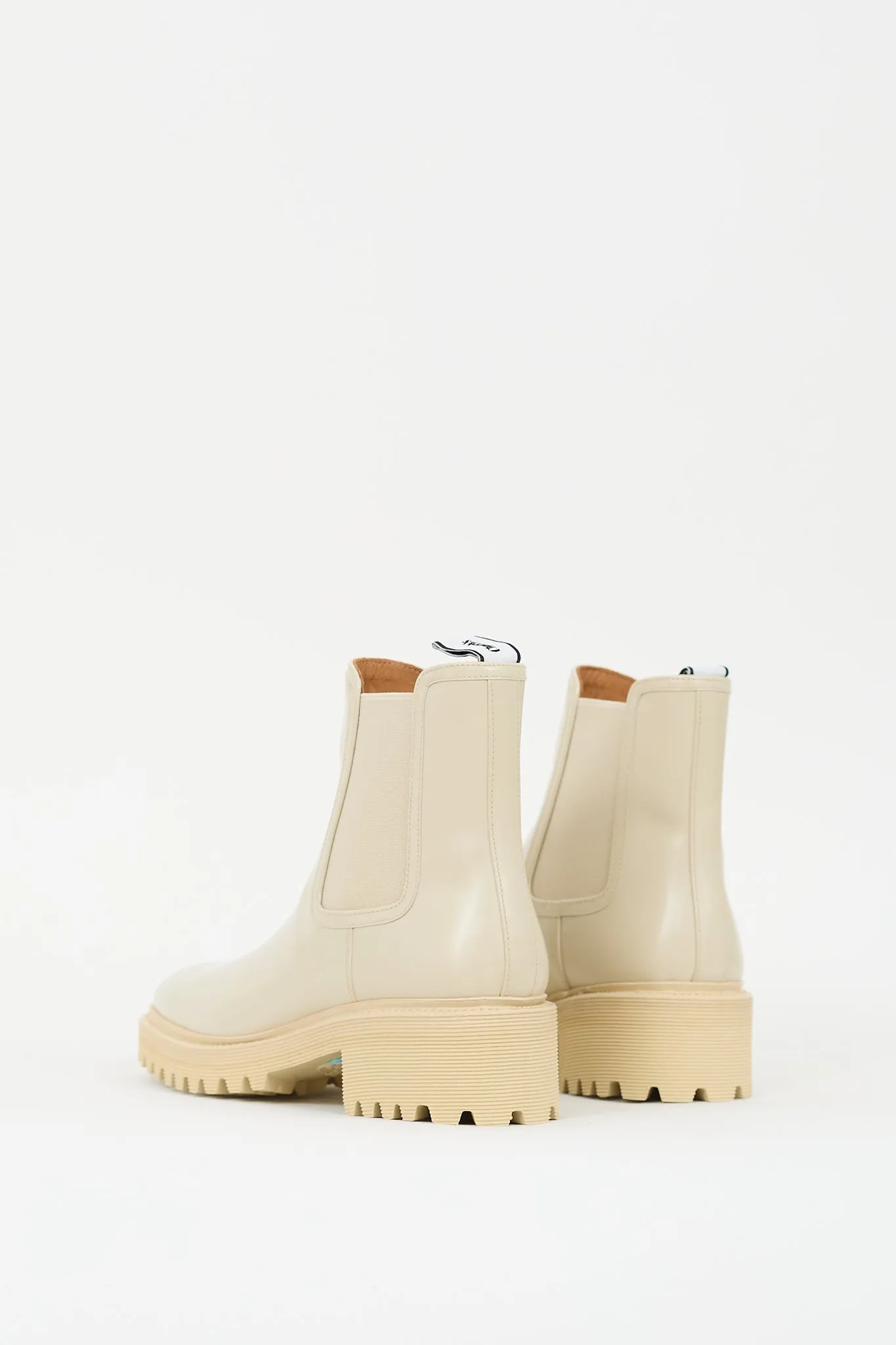 Beige Leather Gwen Ankle Boot