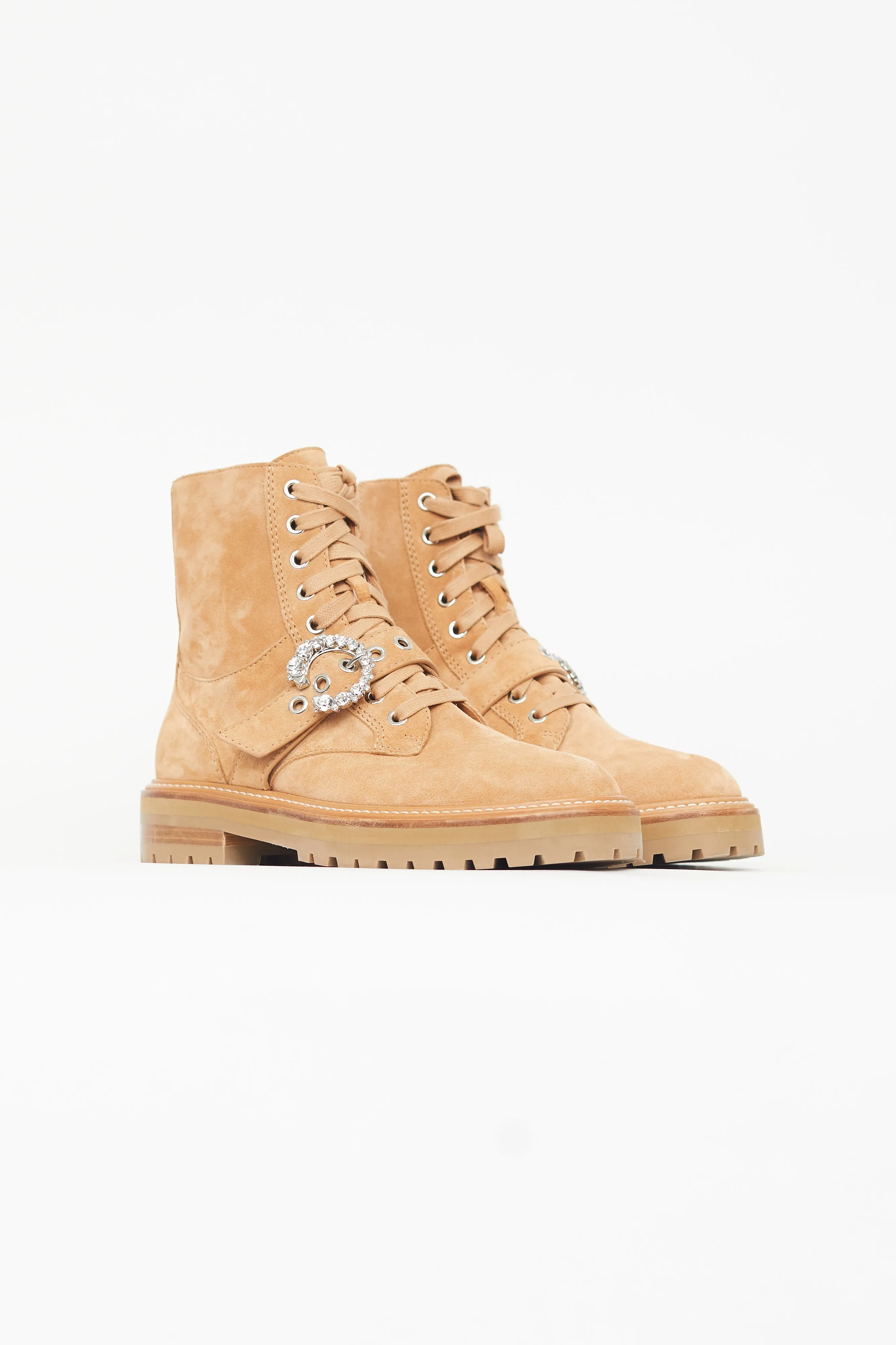 Beige Suede Cora Ankle Boot