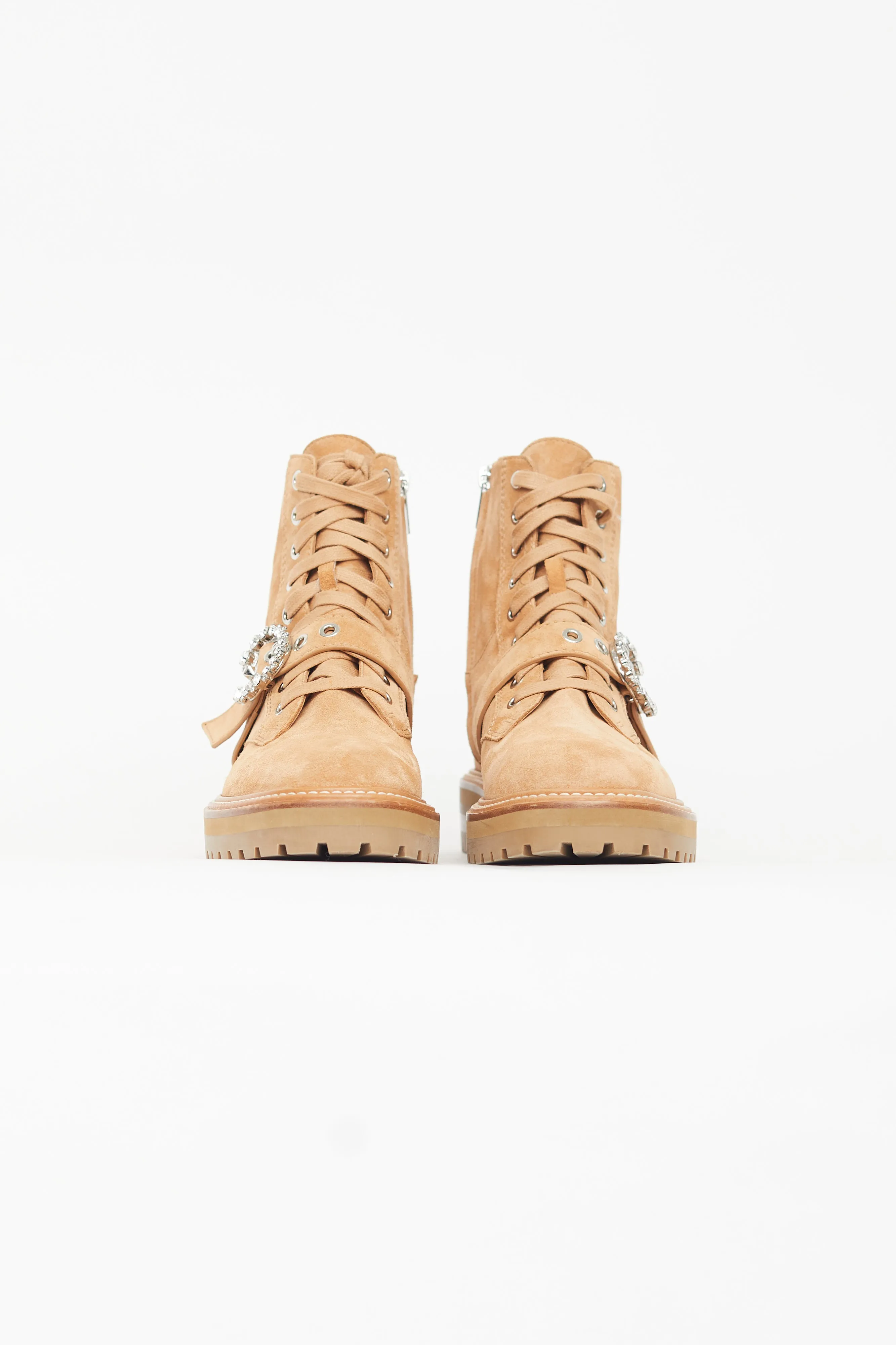 Beige Suede Cora Ankle Boot