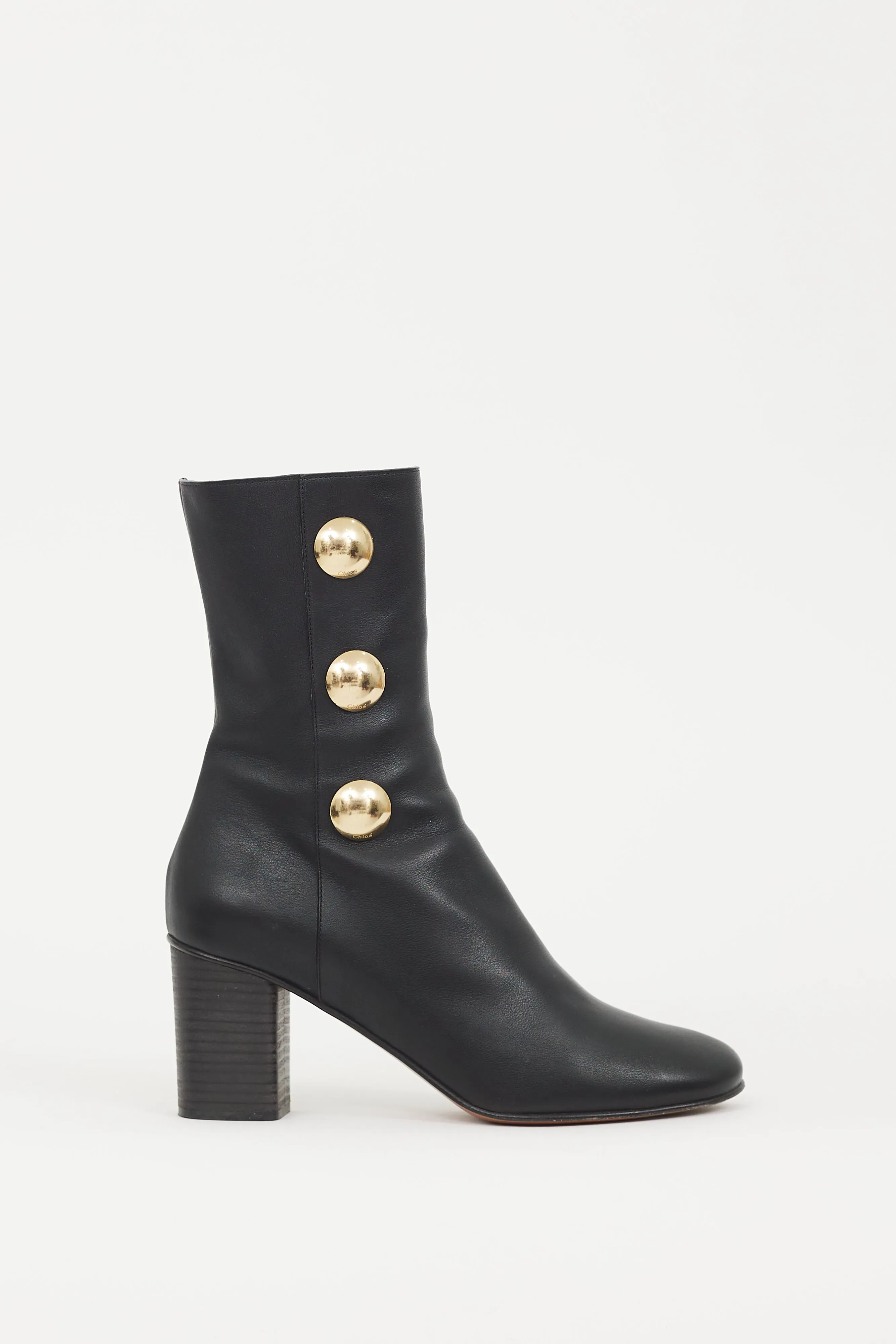 Black & Gold Leather Orlando Boot