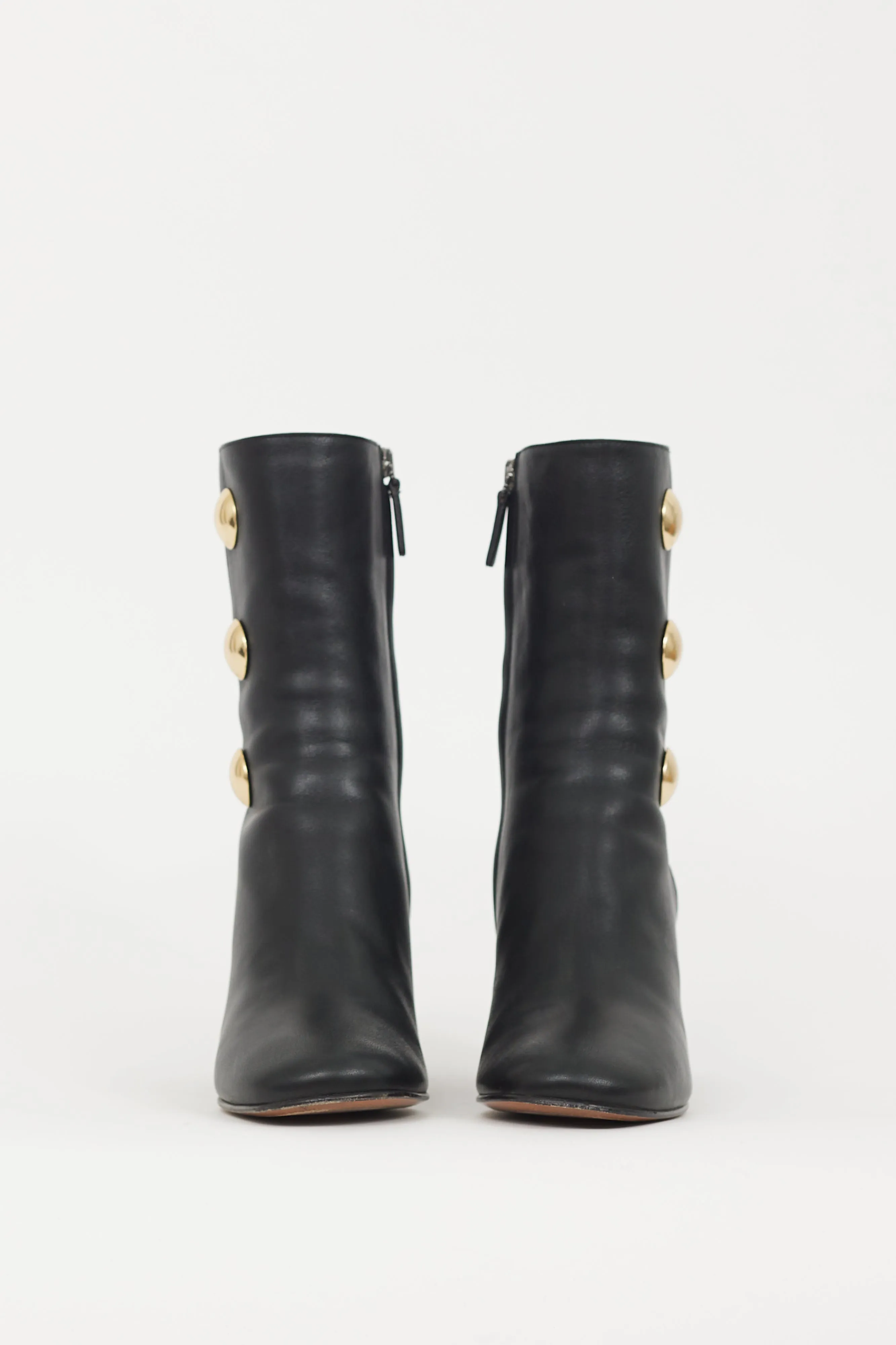 Black & Gold Leather Orlando Boot