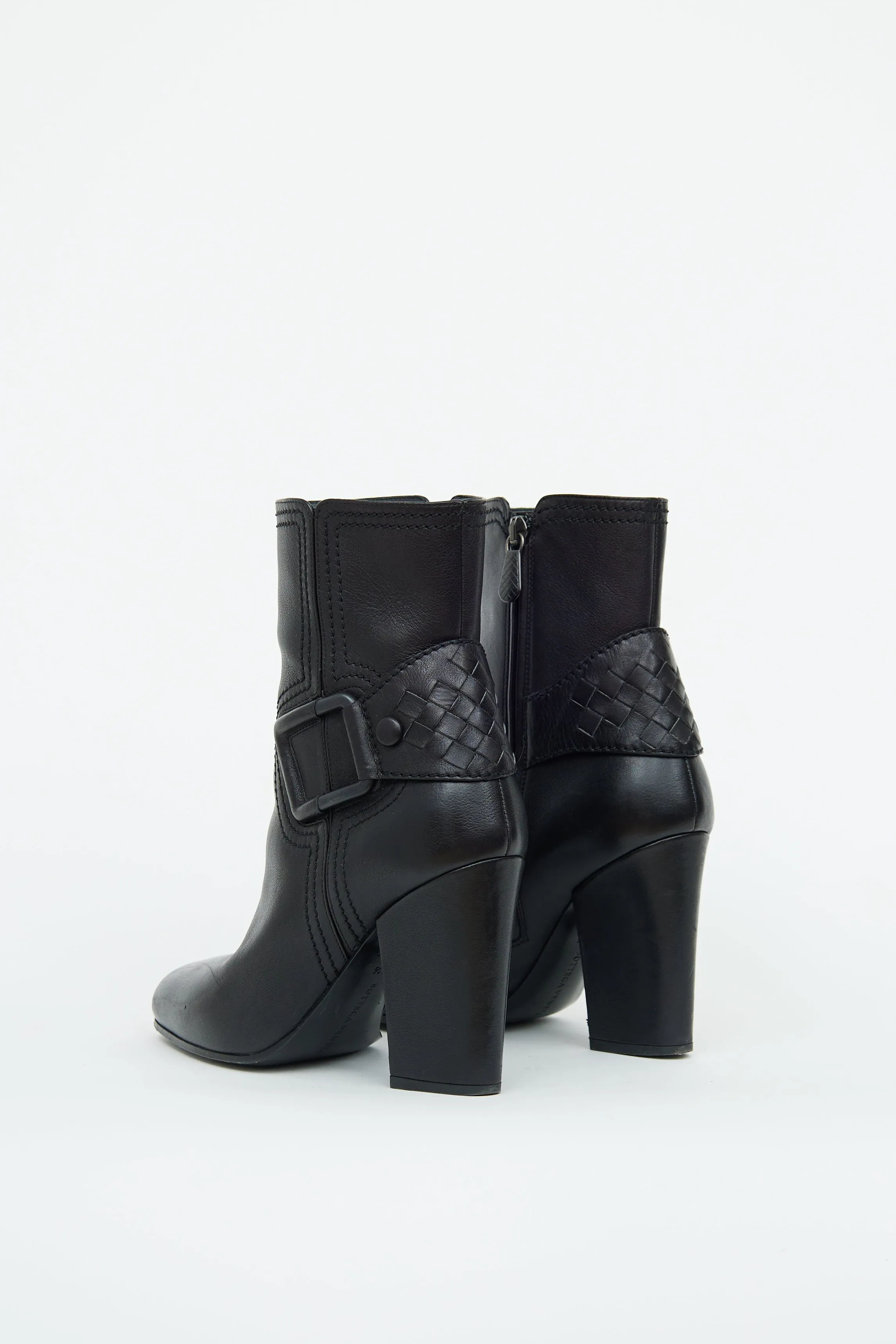 Black Buckle Ankle Boot