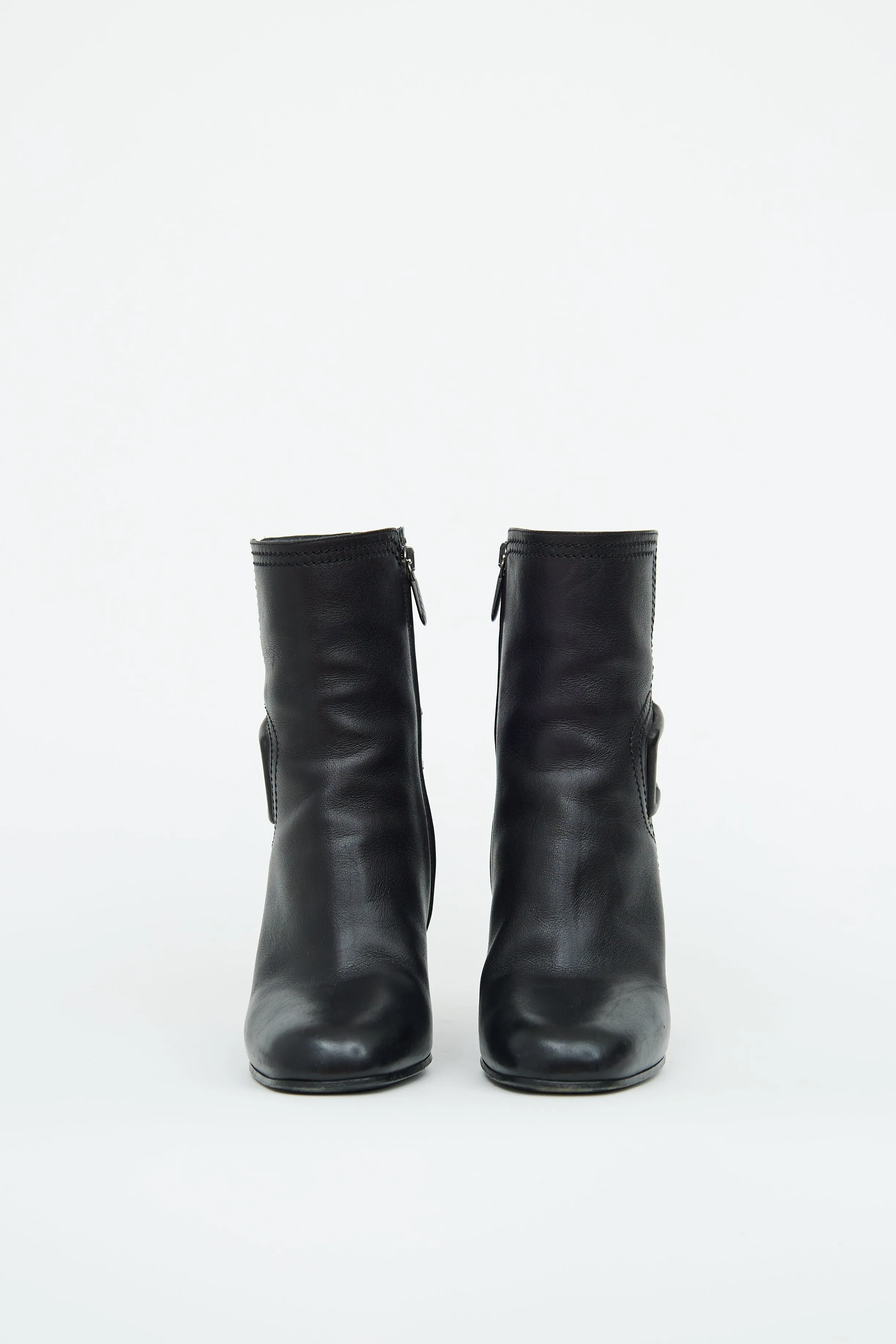 Black Buckle Ankle Boot