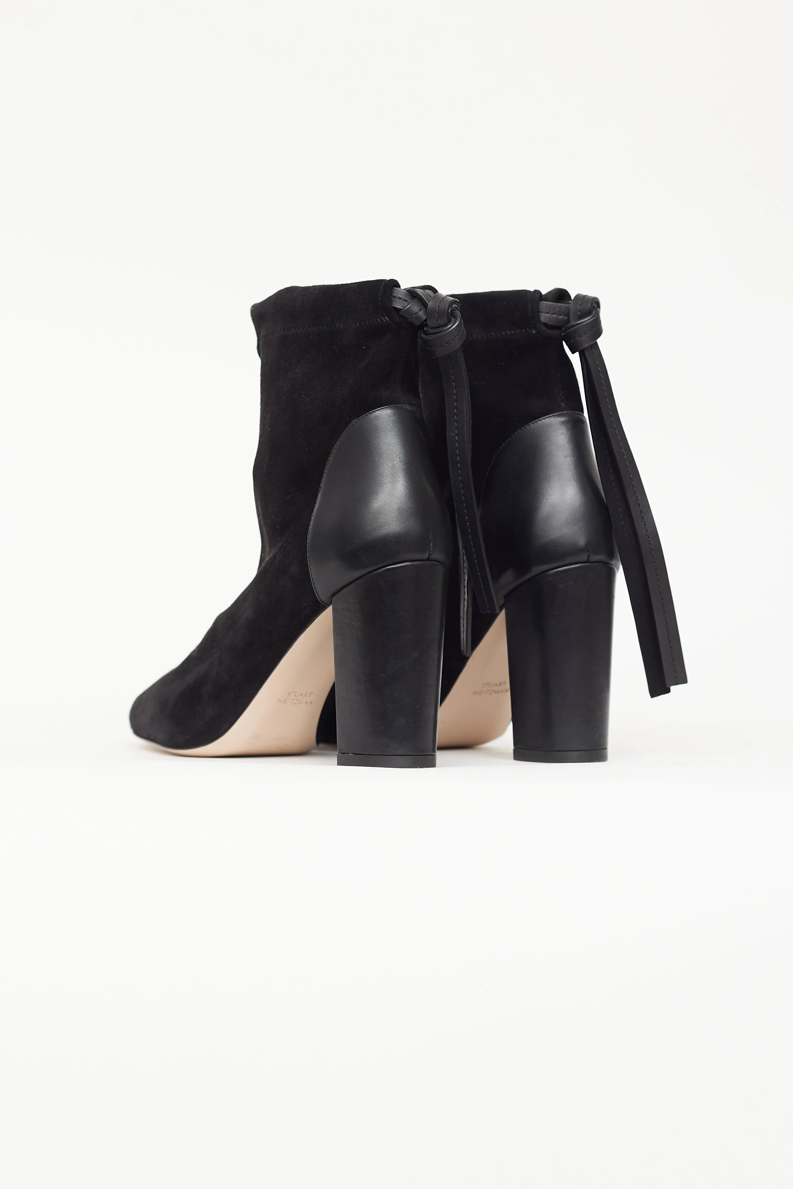 Black Suede & Leather Ankle Boot