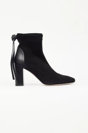 Black Suede & Leather Ankle Boot