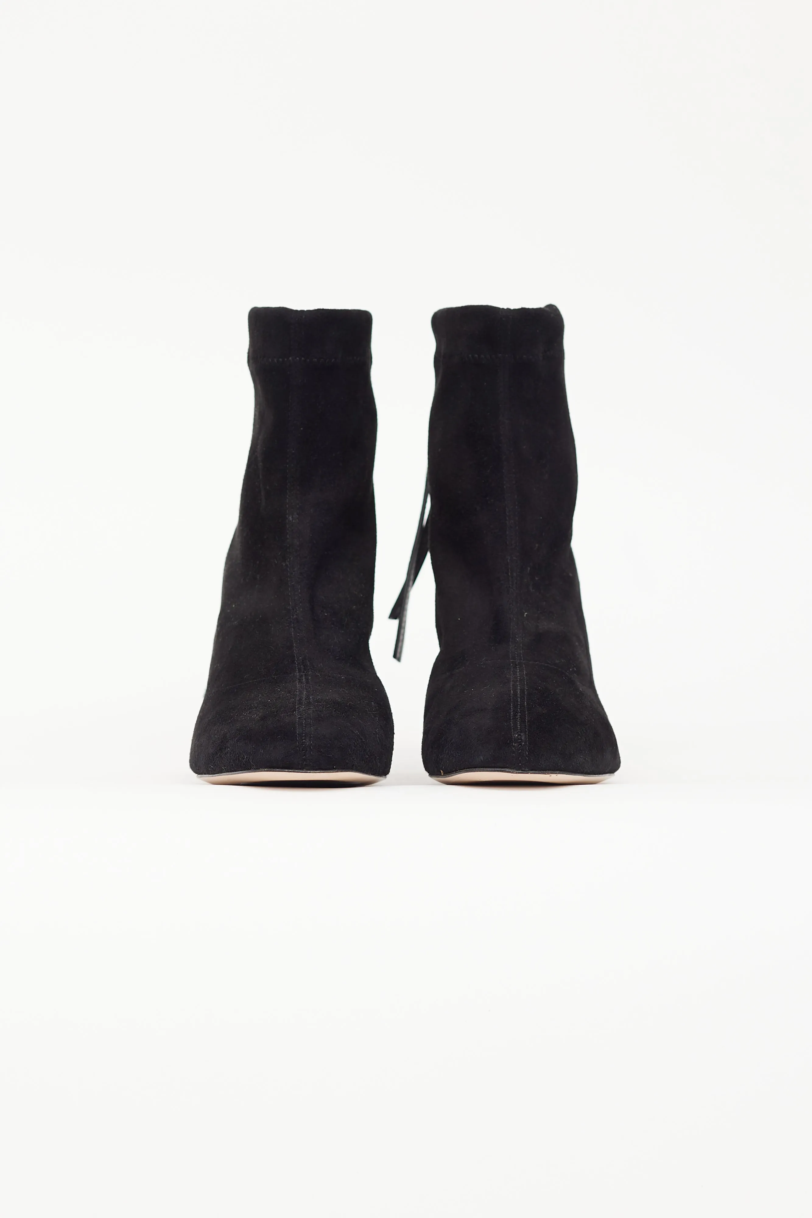 Black Suede & Leather Ankle Boot