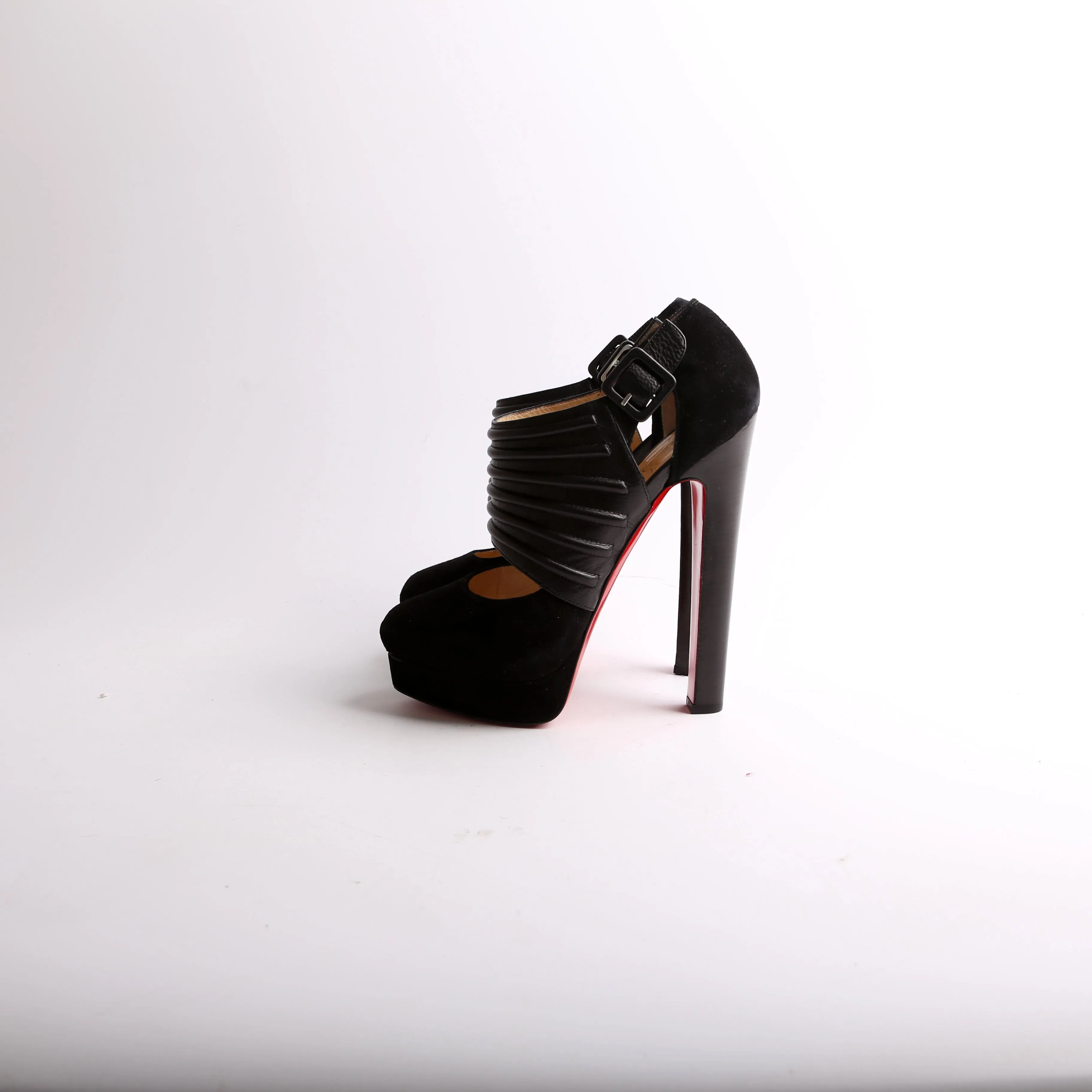 Bye Bye 160MM Suede/Clf Cutout Ankle Boots