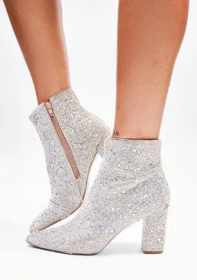 Cady Rhinestone Embellished Ankle Boots