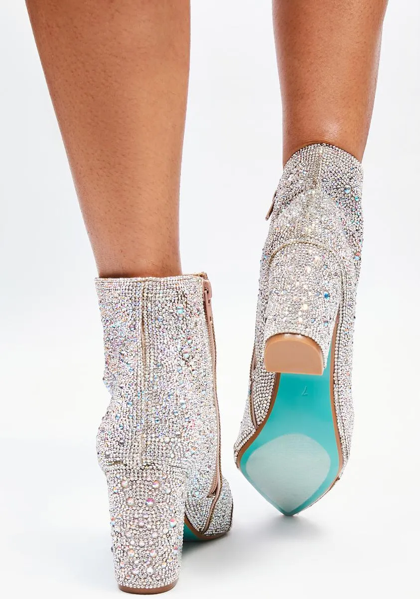 Cady Rhinestone Embellished Ankle Boots