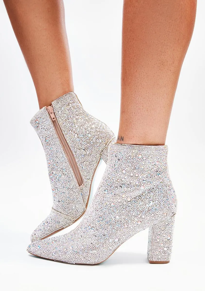 Cady Rhinestone Embellished Ankle Boots