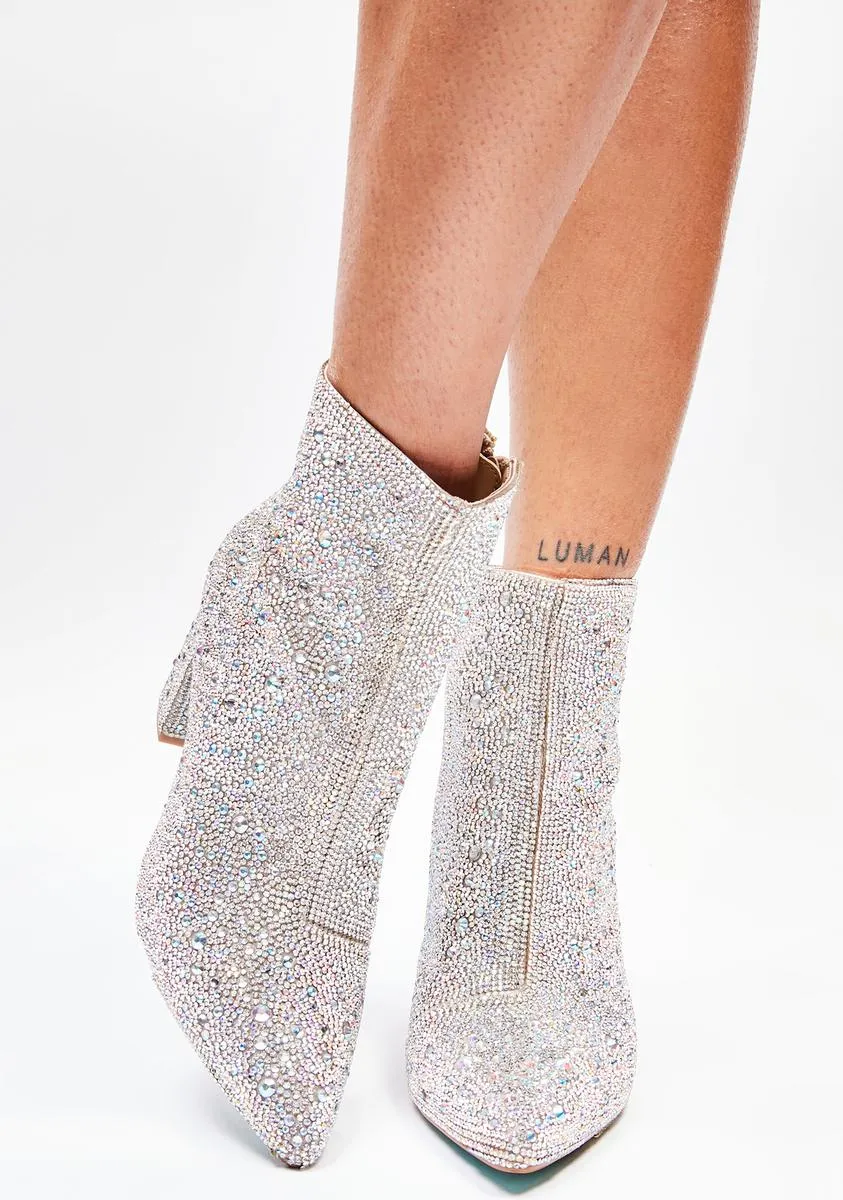Cady Rhinestone Embellished Ankle Boots