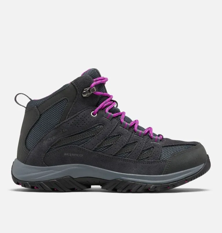 Columbia Women's Crestwood Mid Waterproof Boots- Graphite/ Bright Plum