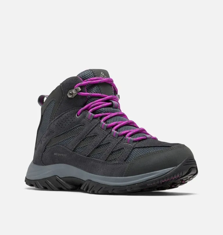 Columbia Women's Crestwood Mid Waterproof Boots- Graphite/ Bright Plum
