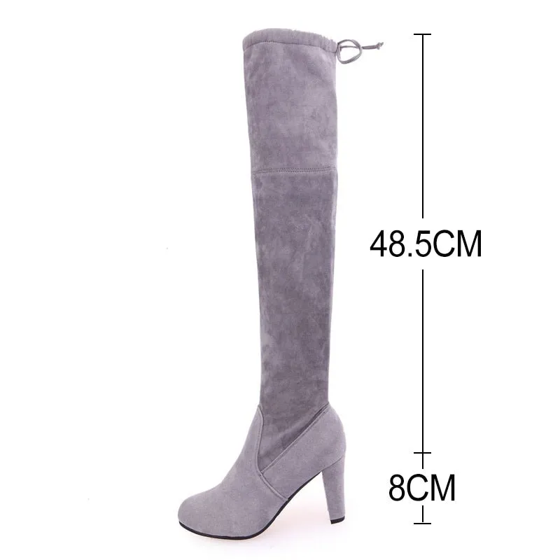 Elegant Over The Knee Suede Long Boots