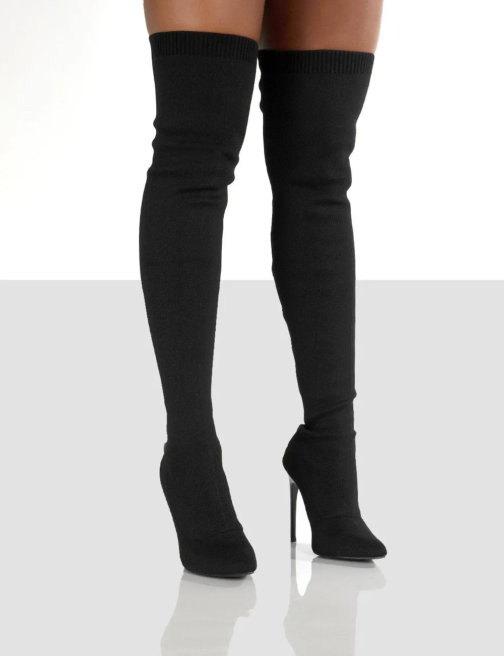 Eustoma Knit Over Knee Boots