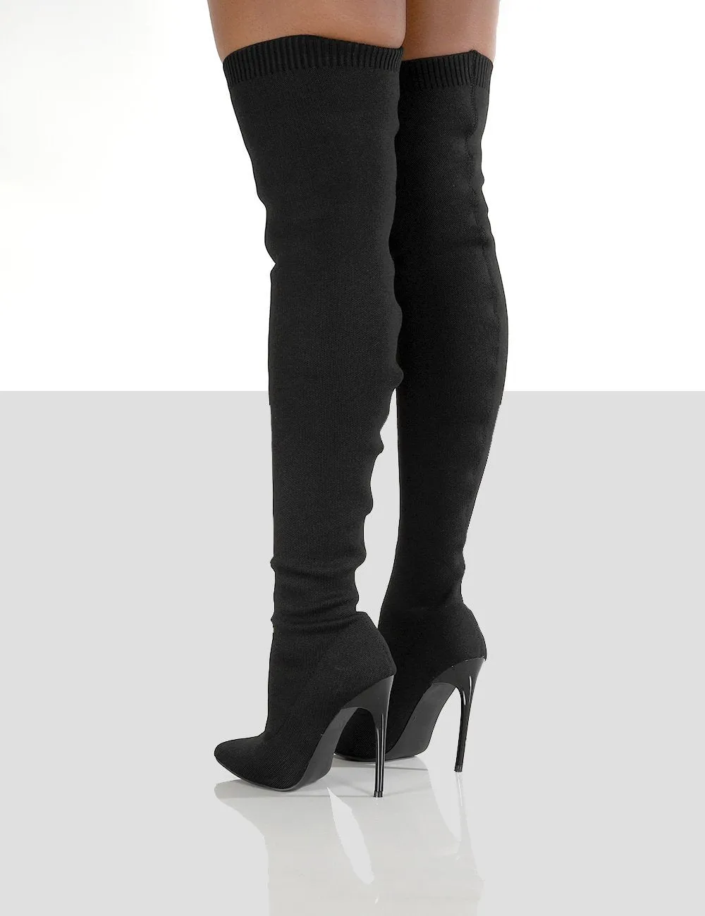 Eustoma Knit Over Knee Boots