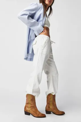 Free People Borderline Western Boots in Distressed Tan