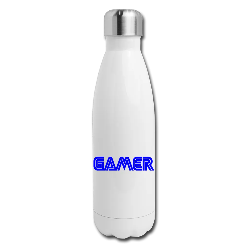 Gamer Word Text Art Insulated Stainless Steel Water Bottle