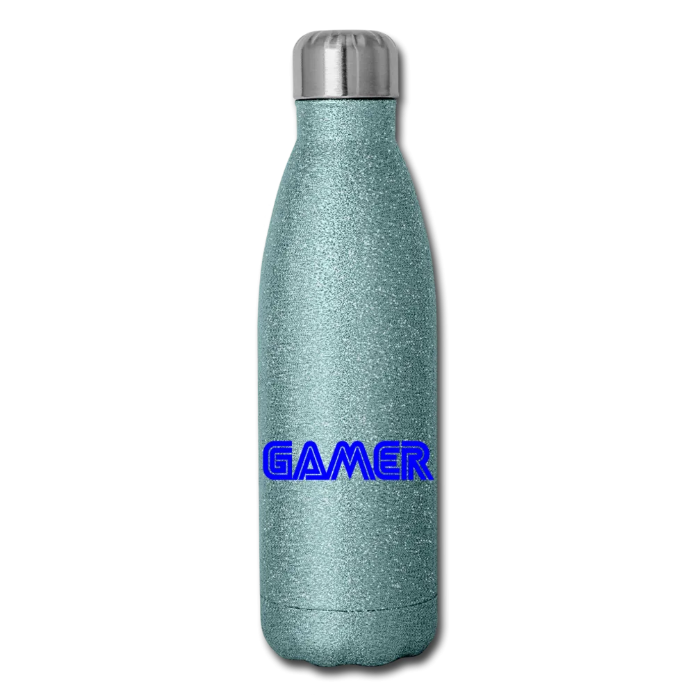 Gamer Word Text Art Insulated Stainless Steel Water Bottle