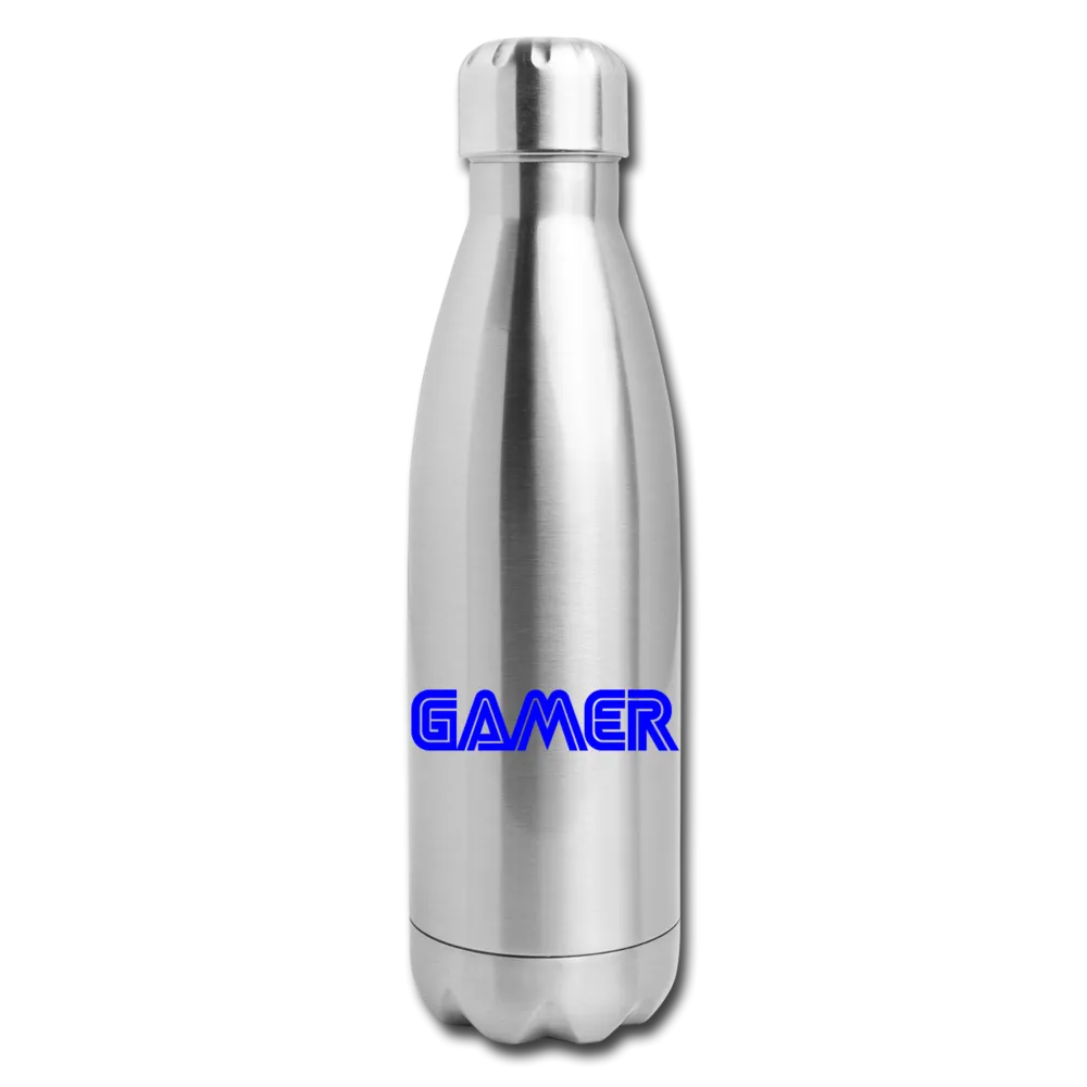 Gamer Word Text Art Insulated Stainless Steel Water Bottle