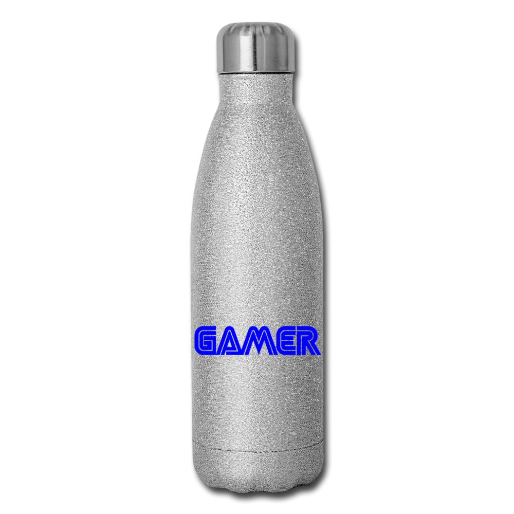Gamer Word Text Art Insulated Stainless Steel Water Bottle