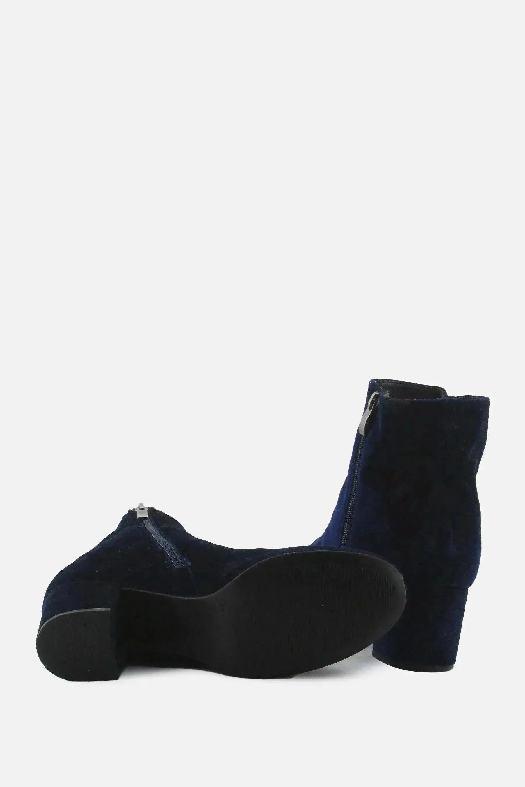 Graceland Zipper Block Ankle Boots | Suede