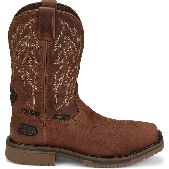 JUSTIN WOLFE 11" NANO COMP TOE RUSSETT BROWN