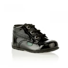 Kickers KICK HI Babies Patent Leather Boots Black