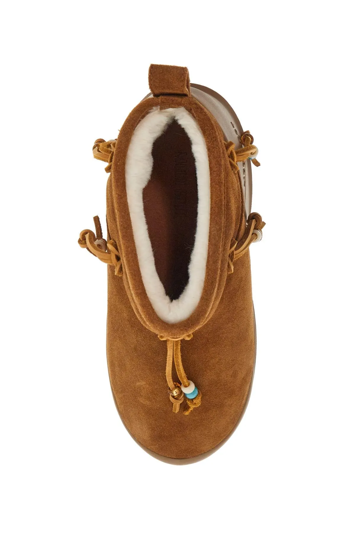 luna low suede beaded 80D2480100 COGNAC