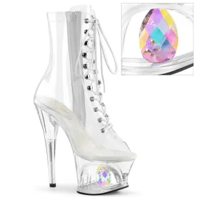 MOON-1021C-DIA Cut-Out Lace-Up Ankle Boot
