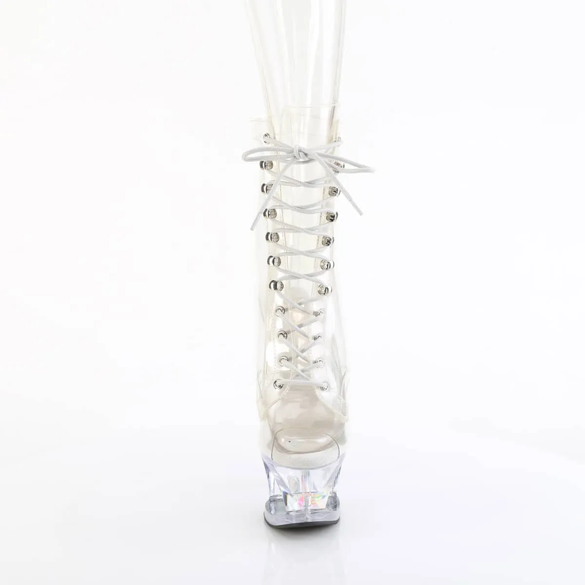 MOON-1021C-DIA Cut-Out Lace-Up Ankle Boot