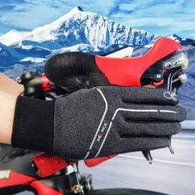NEENCA Winter Cycling Gloves for Men and Women, Touch Screen Padded Cycling Gloves Waterproof,  Windproof, Warm and Non-slip, Suitable for Running, Cycling, Exercise