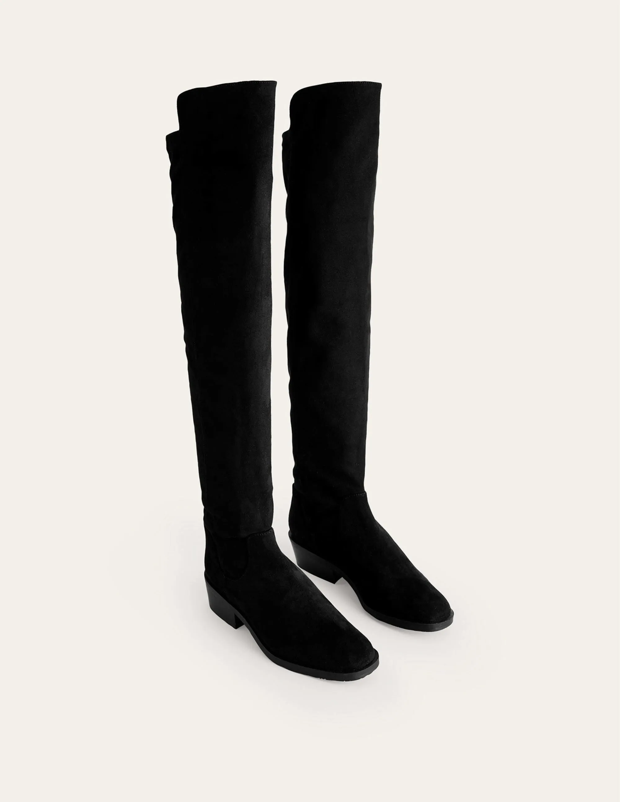 Over-The-Knee Stretch Boots-Black