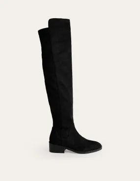 Over-The-Knee Stretch Boots-Black