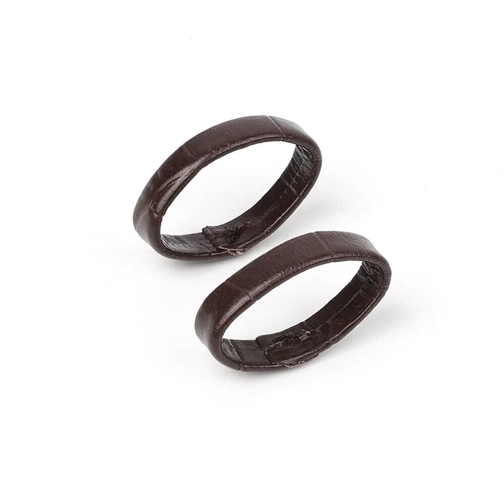 Pair of Leather Watch Strap Band Keepers Loops Compatible with the Garmin Approach S42