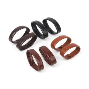 Pair of Leather Watch Strap Band Keepers Loops Compatible with the Garmin Approach S42