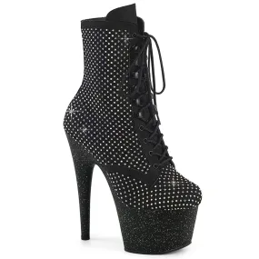 Pleaser Adore 1020RM Womens 7" Heel, Platform Front Lace Pole Dance Ankle Boots