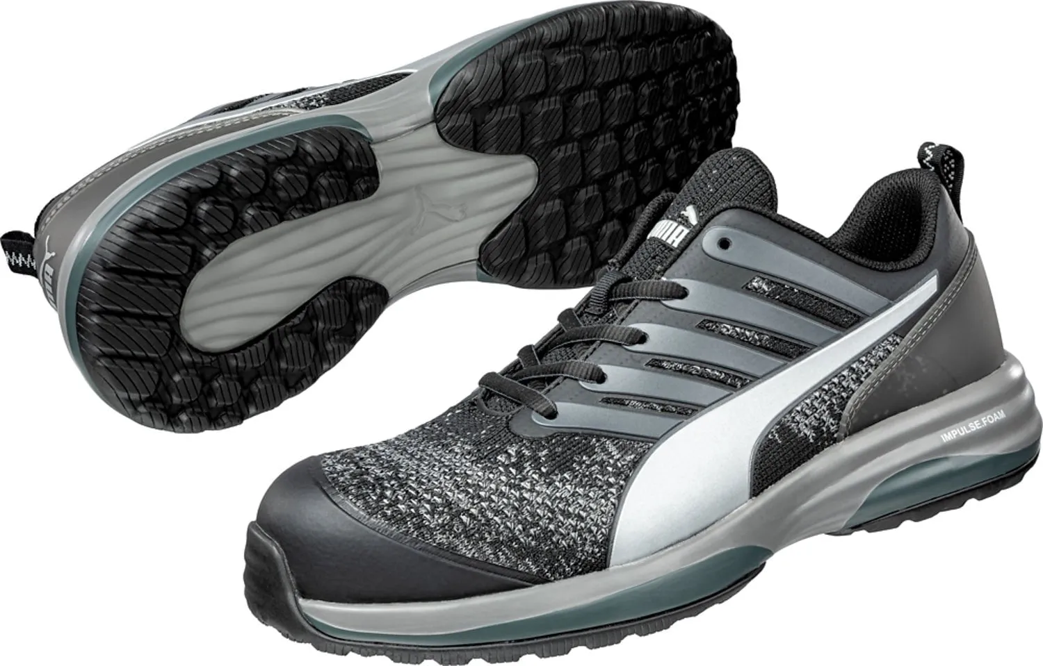 Puma Safety Mens Charge Low ASTM SD Black Textile Work Shoes