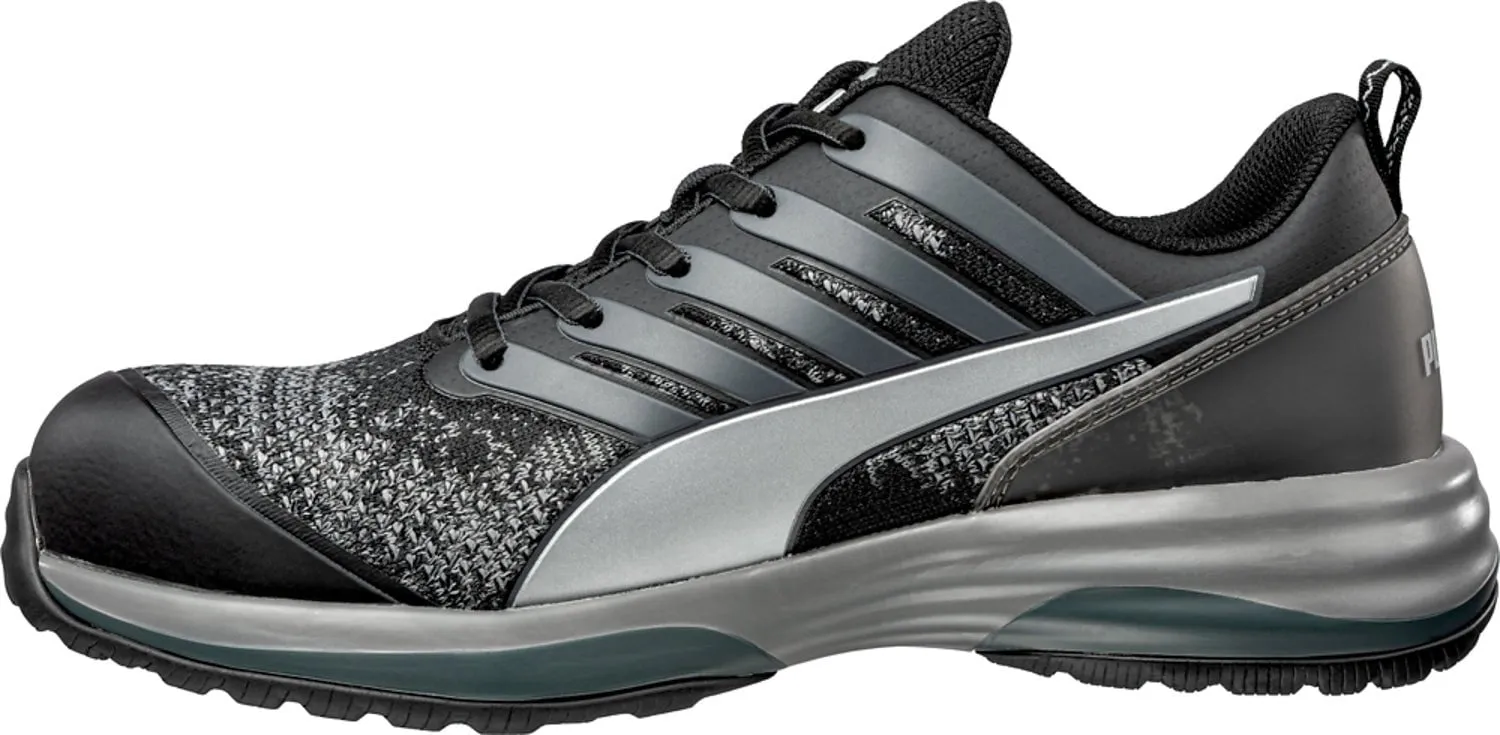 Puma Safety Mens Charge Low ASTM SD Black Textile Work Shoes