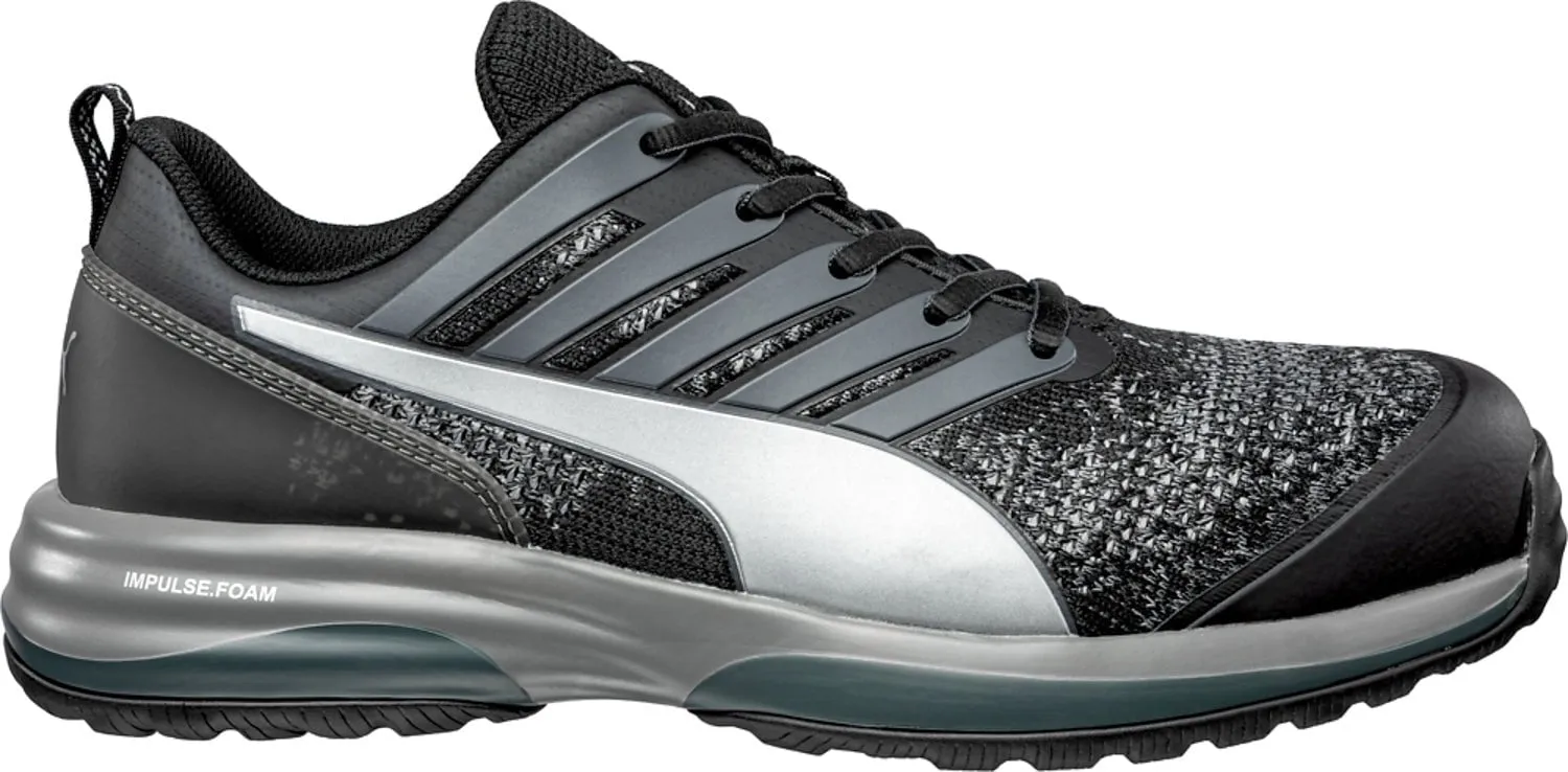 Puma Safety Mens Charge Low ASTM SD Black Textile Work Shoes
