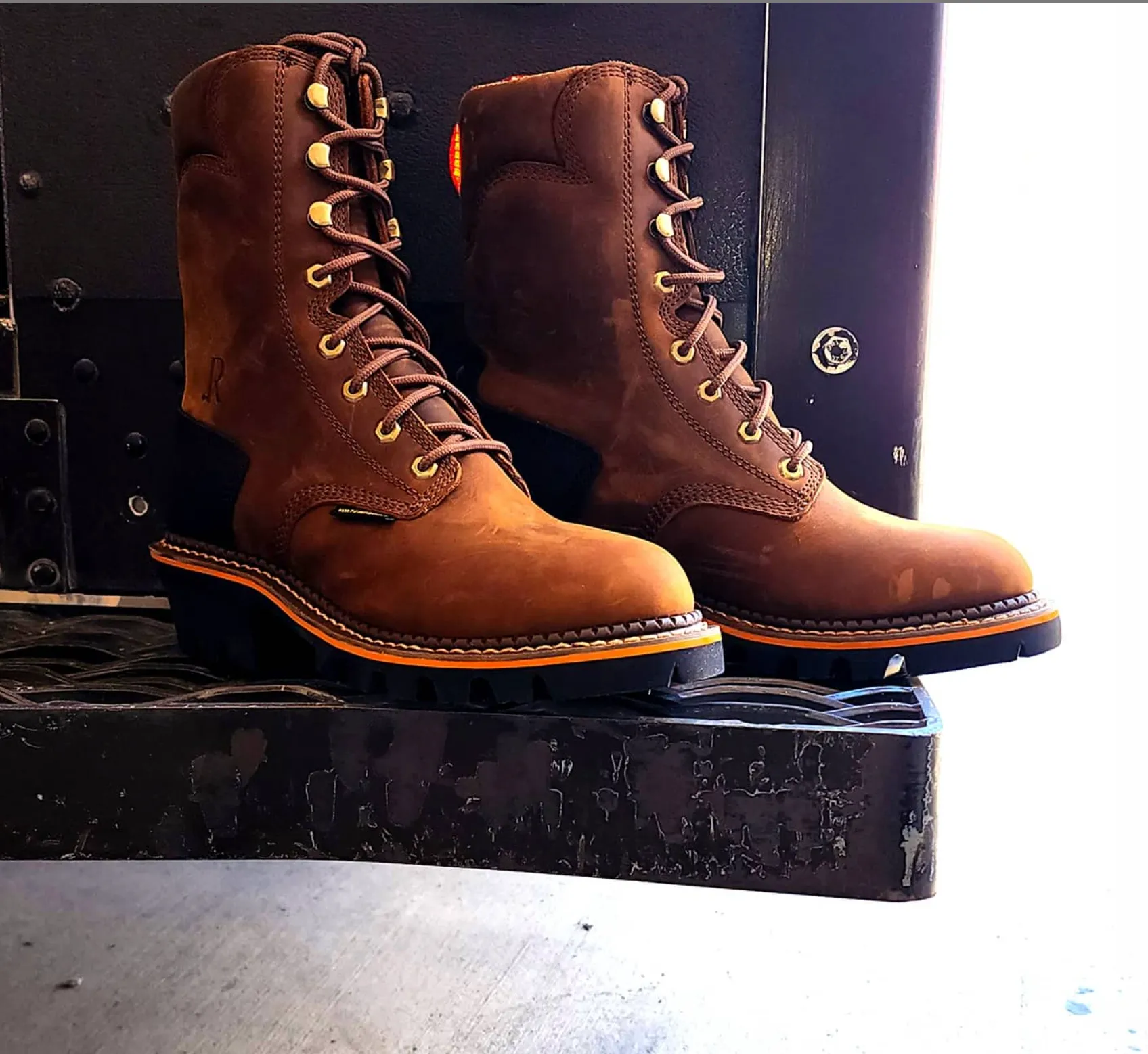 R. Watson Men's Peanut Cowhide Waterproof Composite Toe Insulated Work Boots RW1300-CT-WI