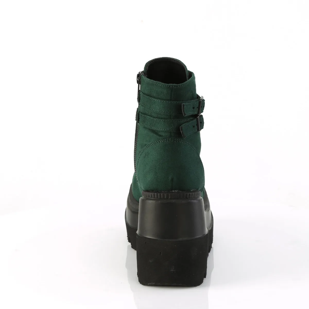 SHAKER-52 DemoniaCult Emerald Vegan Suede Sexy Women's Ankle Boots (Alternative Footwear)